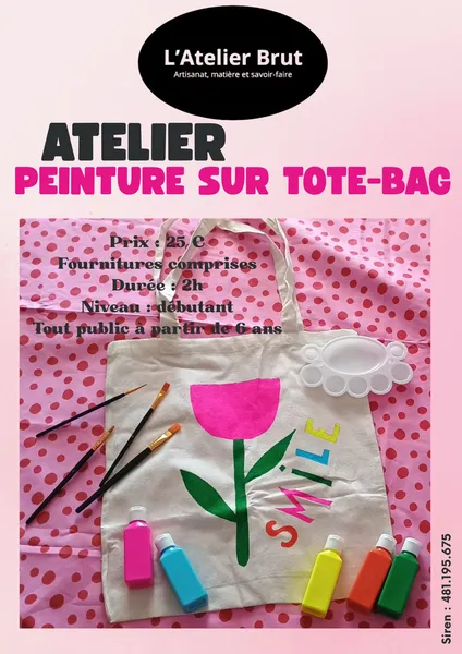 atelier peinture sur tote bag créativa rouen 2026 l atelier brut 76 karine chevaleyre