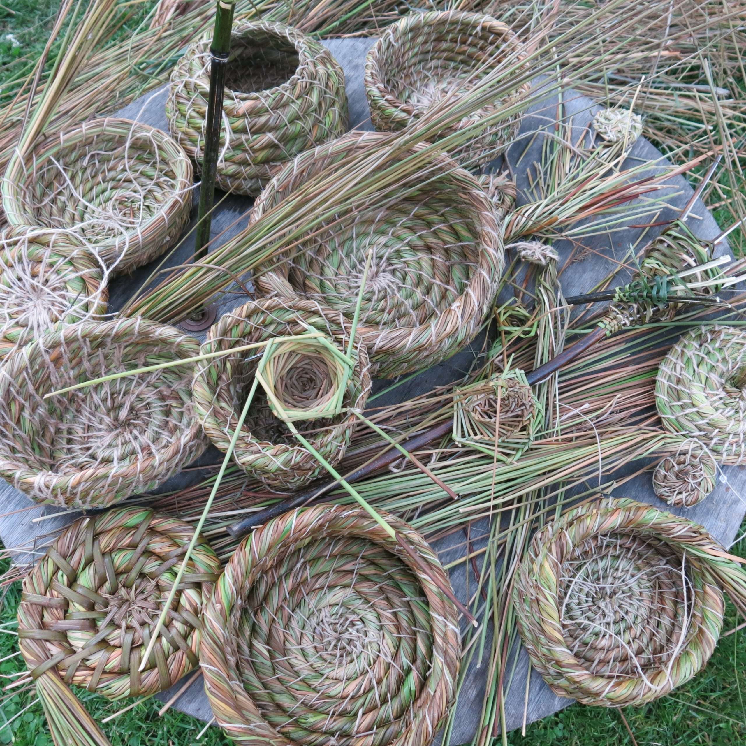 vannerie spiralée jonc