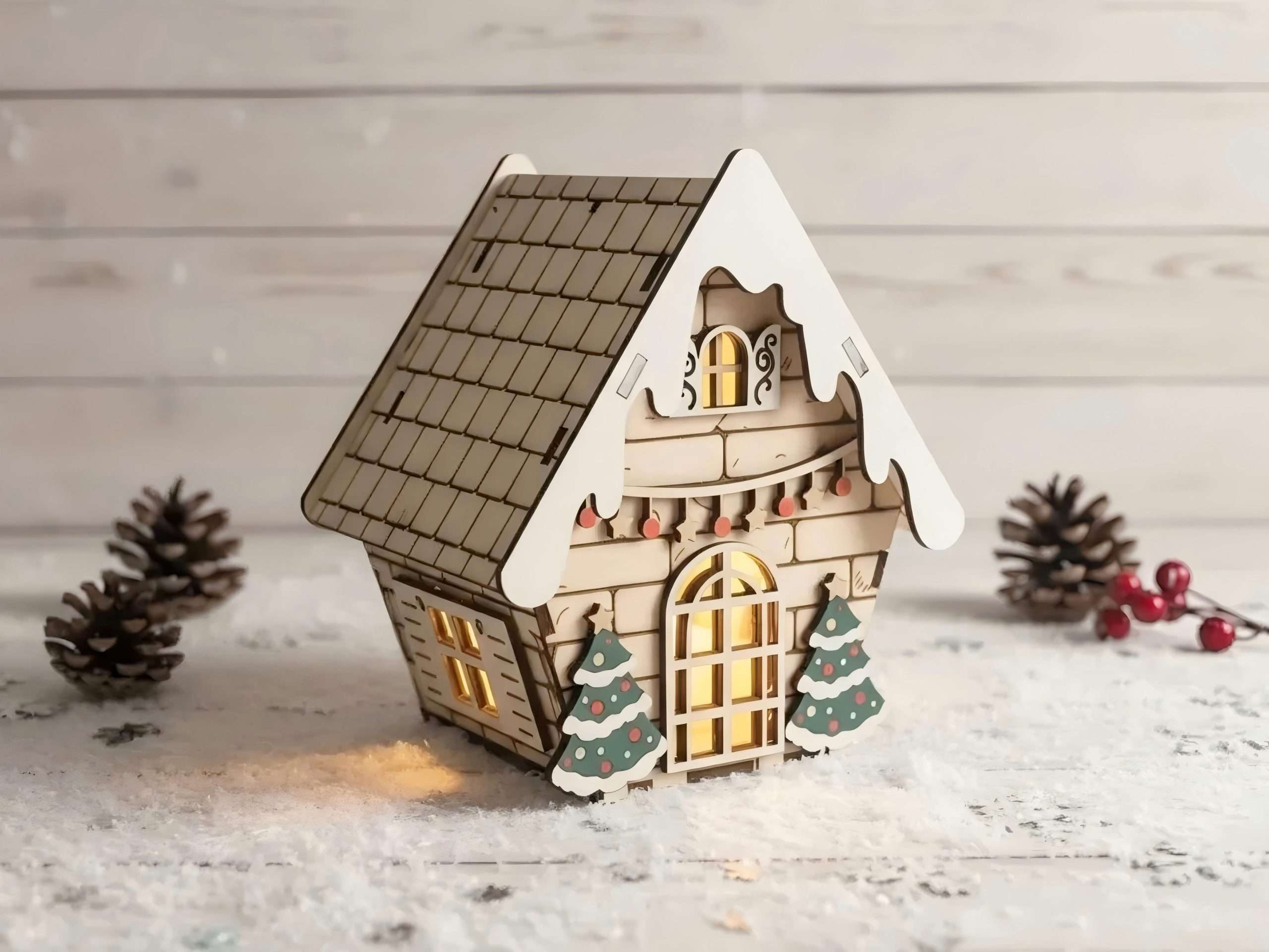 maison miniature en bois